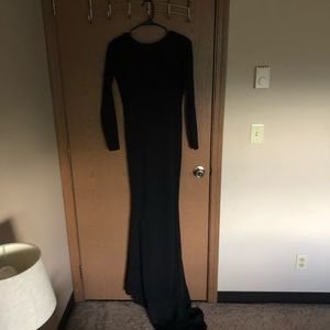 Missguided black mermaid dress